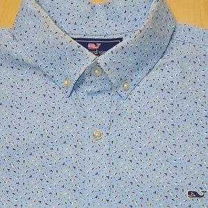 Vineyard Vines  Whale Button Down Slim Fit sz L
